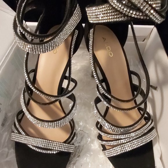 Aldo embellished black high heels - Picture 2 of 2